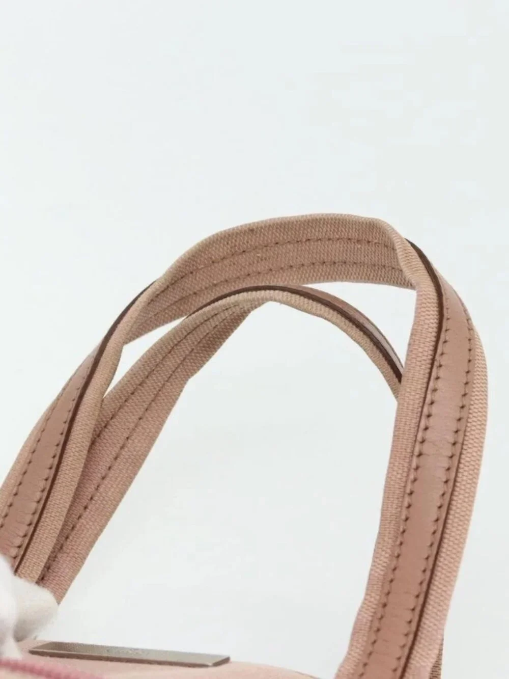 GUCCI Hand Bag Canvas Pink Silver 76480 Auth mr2317